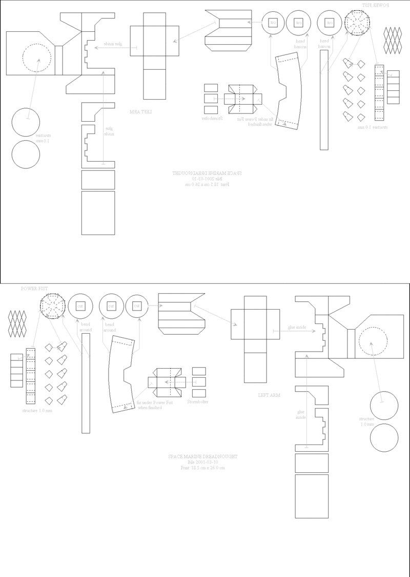Plan pour véhicule Scratch-build Dreadn12