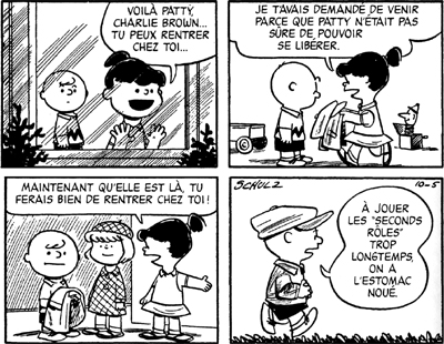 Phobie sociale ? : BD Charlie Brown Estoma10