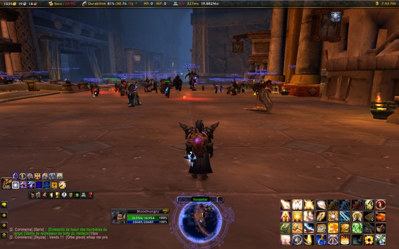 votre interface et les add-on que vous utilisez Wowscr13