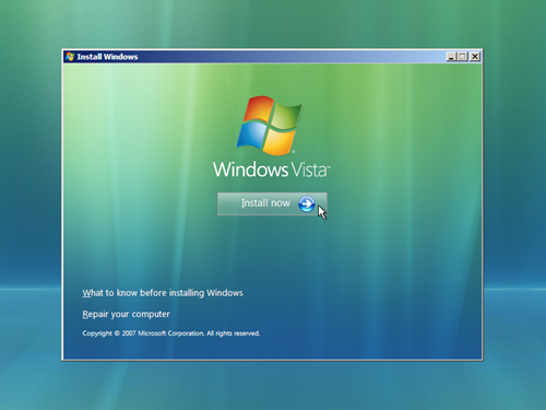 Cara-cara Nak Install Windows Vista Vista012