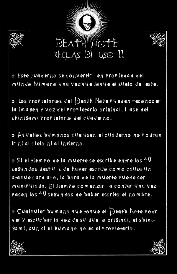 Death note: How to use it Reglas11
