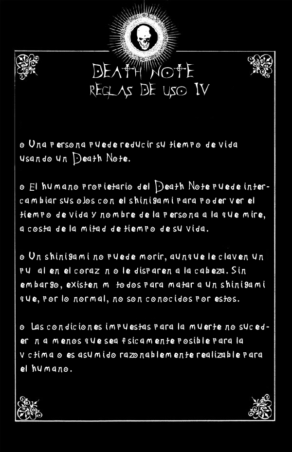 Death note: How to use it Reglas13