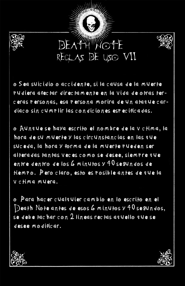 Death note: How to use it Reglas17