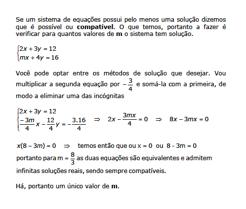Equações compatíveis. Trok_g19