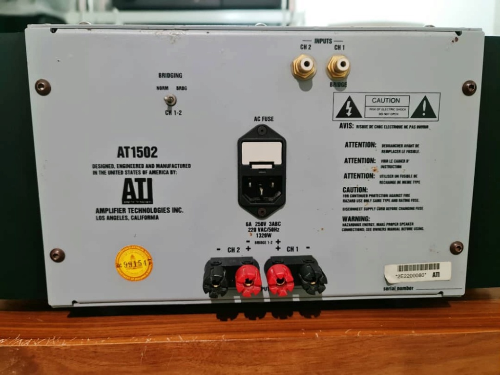 ATI AT1502 2-Channel Power Amplifier Ati310