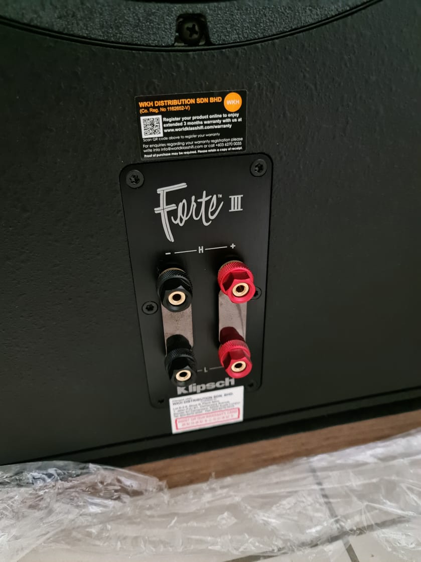 Klipsch Forte III Floorstanding speaker Made In USA Klipsc18