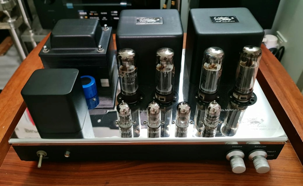 KR Audio Stereo Power Amplifier - with Volume Control and Adjustable Gain Knob Kraudi10