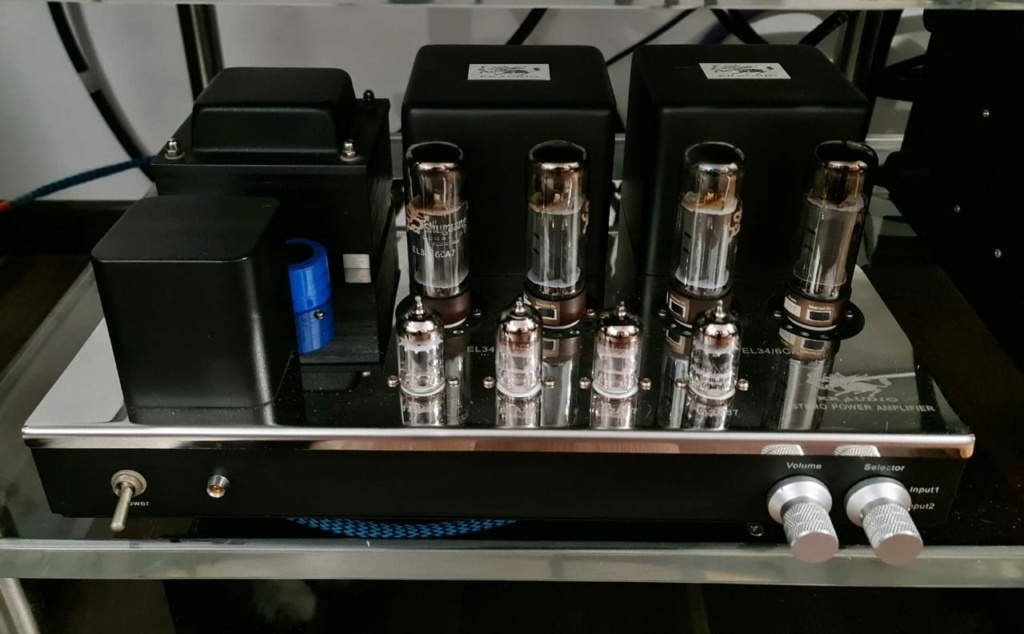  KR Audio Stereo Power Amplifier - with Volume Control and Adjustable Gain Knob Kraudi25