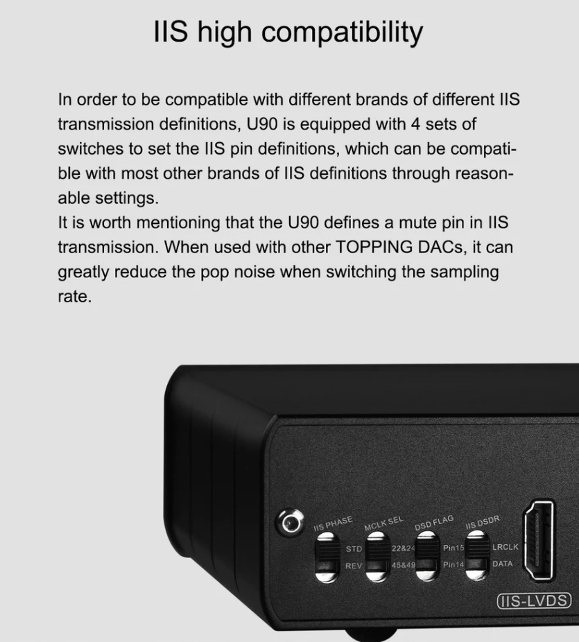 TOPPING U90 USB Bridge Interface IIS Compatible with Multiple Outputs Toppin20
