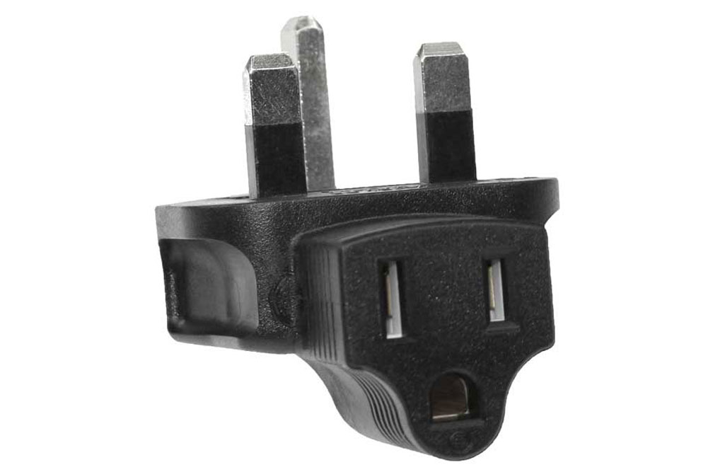 USA-UK 3 Prong Plug Adapter with Correct Phase Polarity Uk510