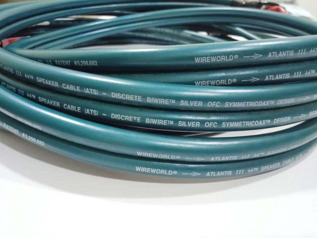 WireWorld Atlantis III ++ Discrete Biwire Speaker Cable - 3m pair Wire510