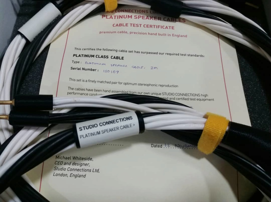 Speaker Cables: Inakustiks, MIT, Supra, Nordost, Van Den Hul, Tellurium Q,  PAD, Studio Connections, Etc....