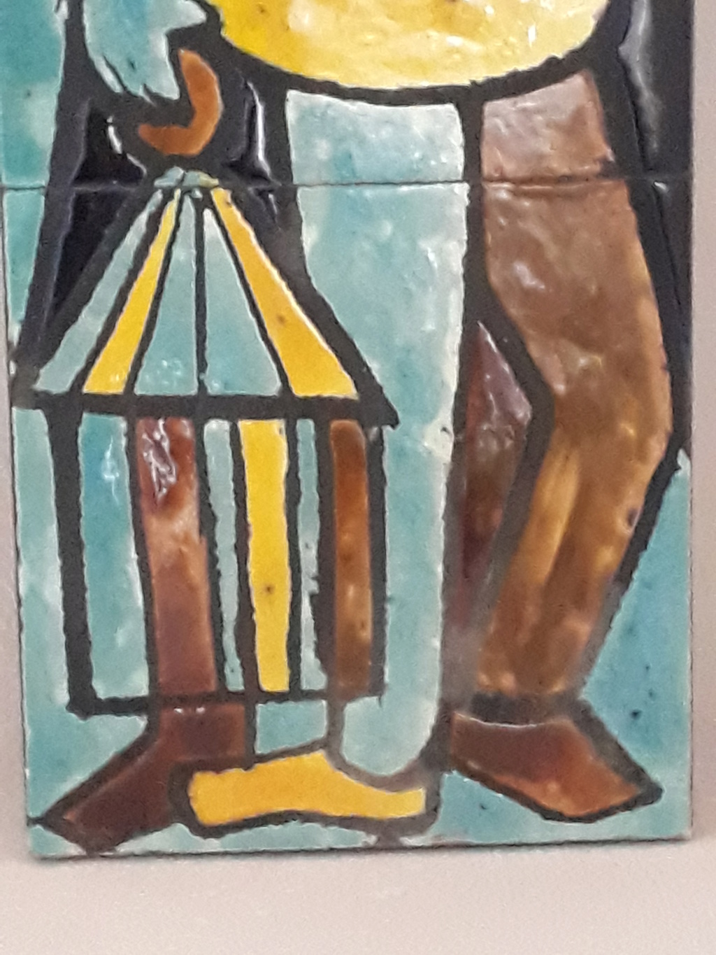 plaque carreaux ceramique personnages Bricab38
