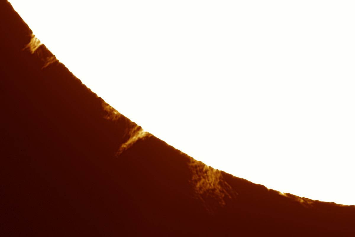 Soleil du 14 juillet, comparaison de deux filtres Ha Rideau10