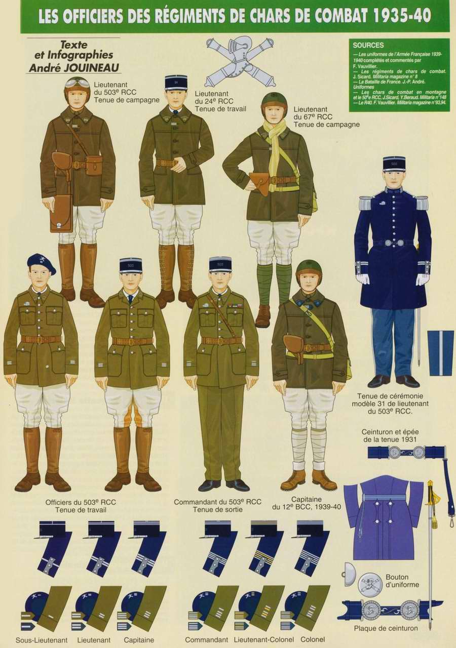 Planches uniformes Armée Française.... - Page 3 Chars_11