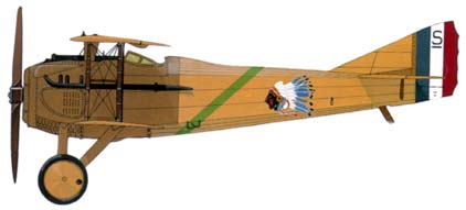 20 avril 1916 : Création de l'escadrille La Fayette . Spad_v11