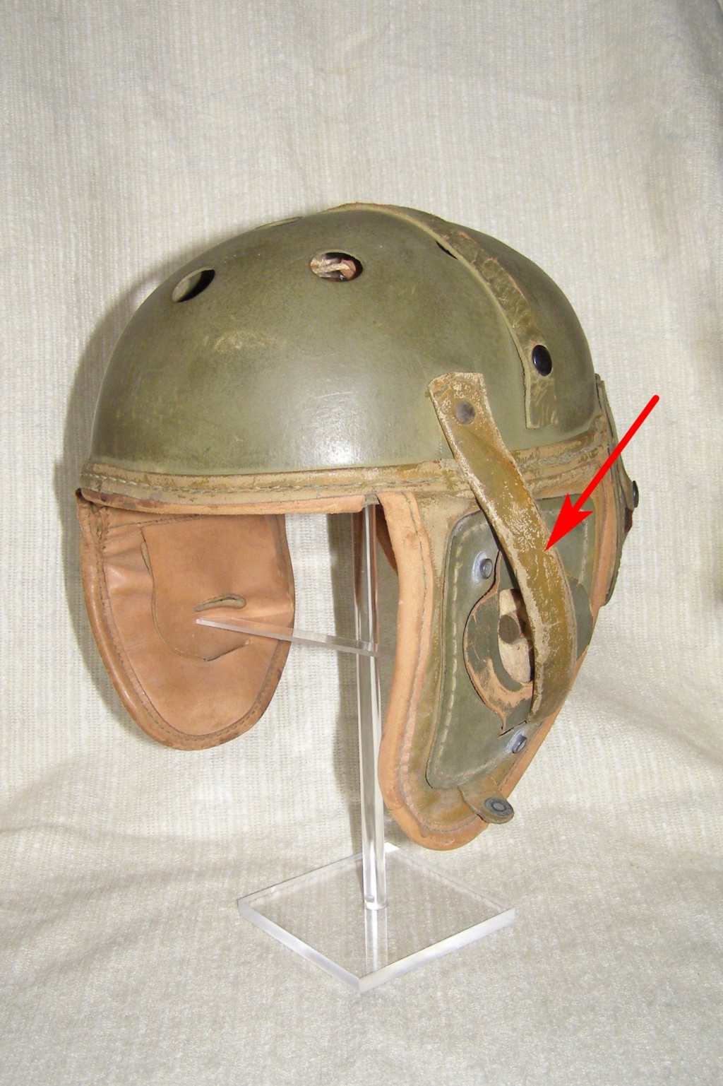 Casque de tankiste us modèle 1938  Tankis16