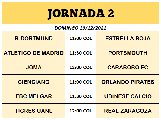 [ROGv15] HORARIOS 1a y 2a Jornada + Cierre Mercado Jornad18