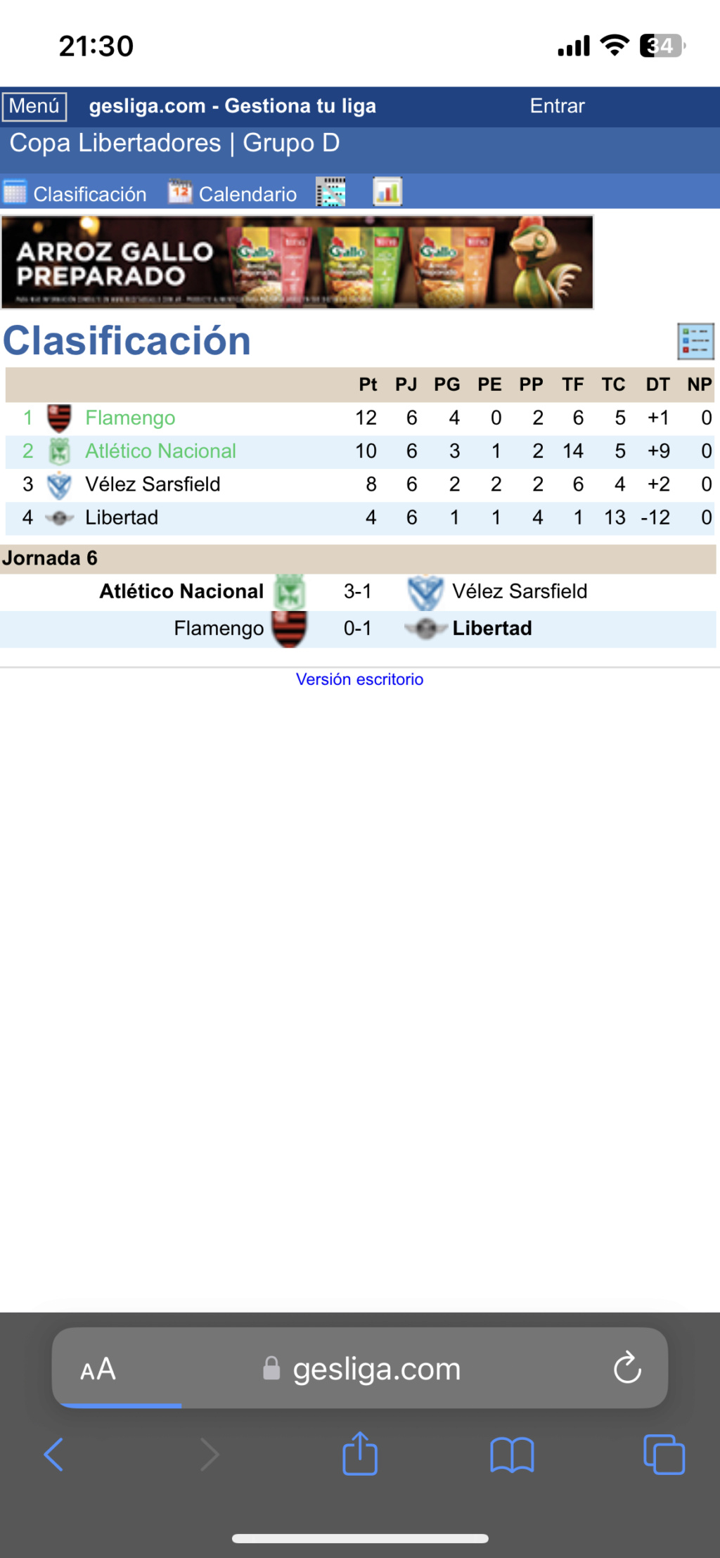 CONMEBOL Libertadores | Fecha 6 | Alineaciones y Resultados Ed193c10