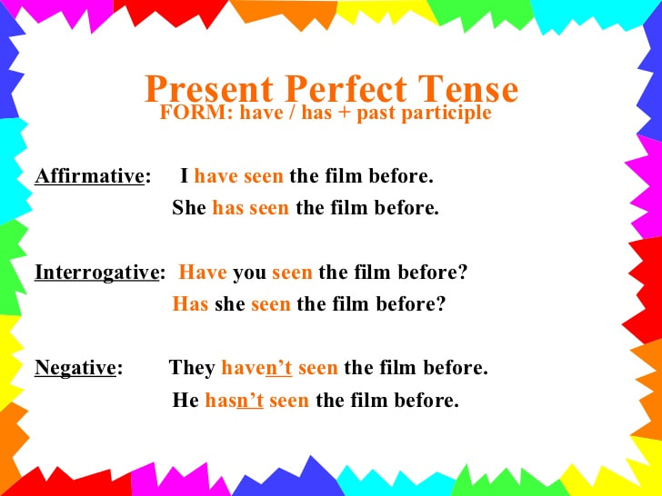 The present perfect Presen11