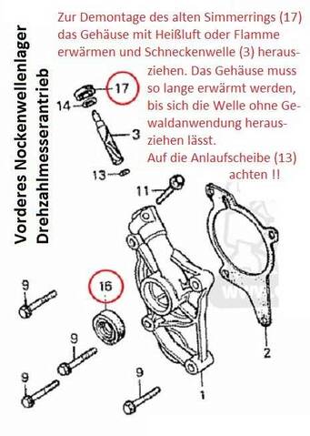 Gummiring Dämpfer Drehzahlmesser Tachometer für Honda CB CX GL 37235-,  11,80 €