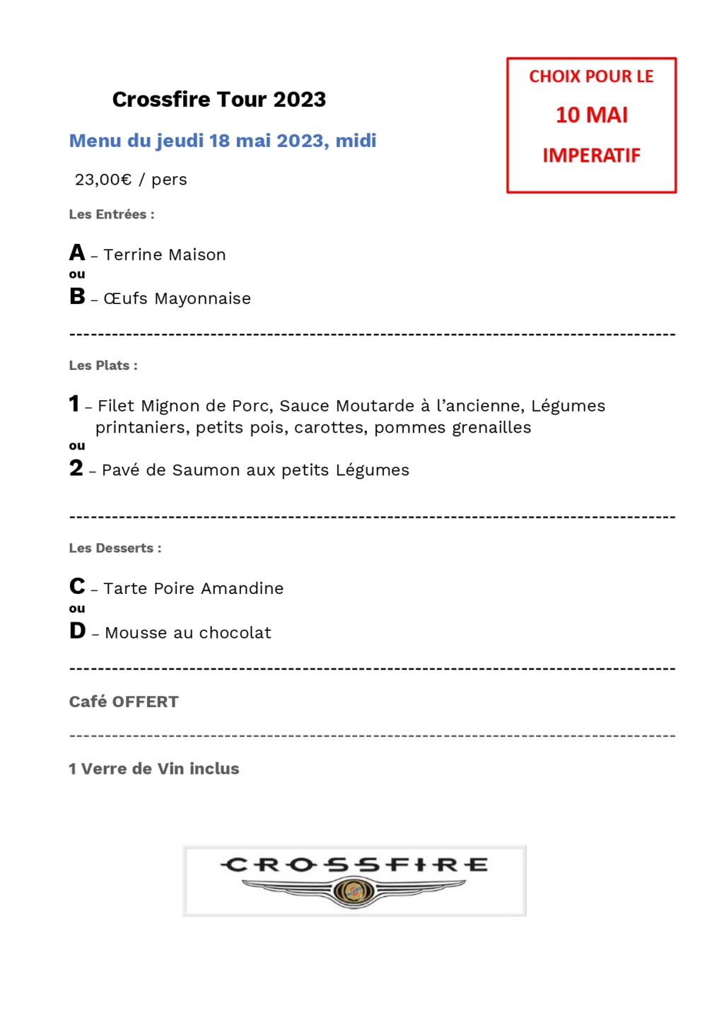 Crossfire Tour 2023 - Road trip, La Drôme provençale et l'Ardèche voisine. - Page 7 Menu_j10