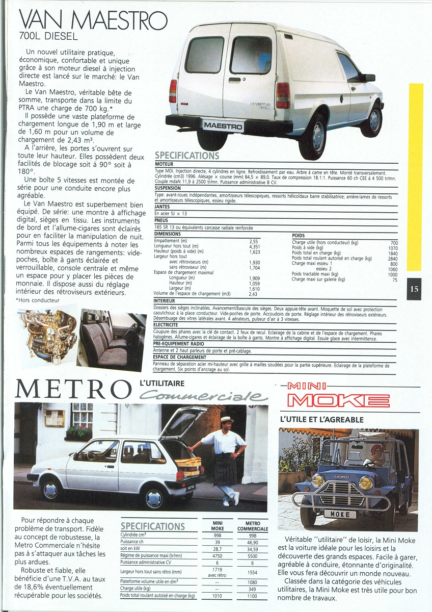 Catalogue Rover MY 1989 18101327