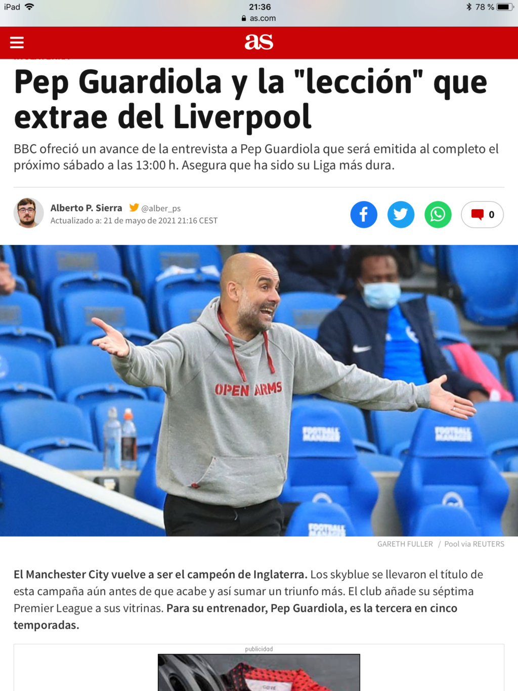 Pep Guardiola (el original, no la cover) Campeones de la Premier 2020/21!!!! Don`t look back in anger!!!!!!!!!!! - Página 3 4dffa010