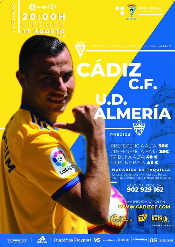 [J01] Cádiz C.F. - U.D. Almería - Viernes 17/08/2018 20:00 h. Cartel10