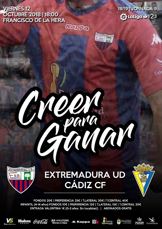 [J09] Extremadura U.D. - Cádiz C.F. - Viernes 12/10/2018 18:00 h. Cartel11