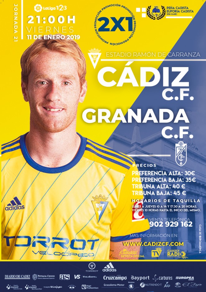 [J21] Cádiz C.F. - Granada C.F. - Viernes 11/01/2019 21:00 h. #CádizGranada Czediz29