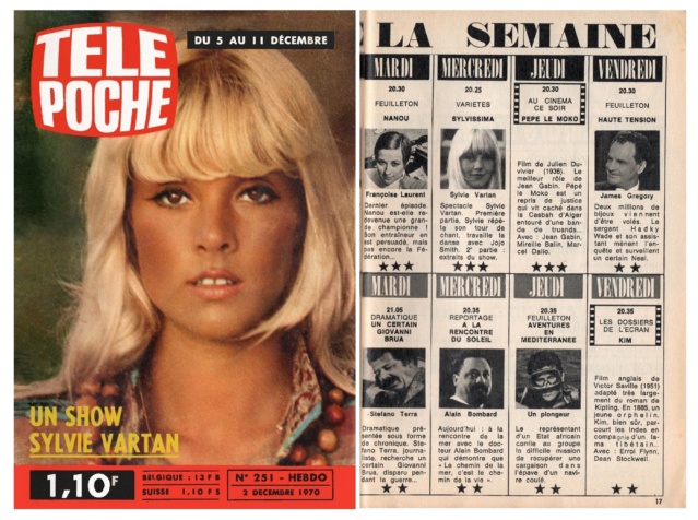 Télé Poche n° 251 du 2 décembre 1970 Tp_19711