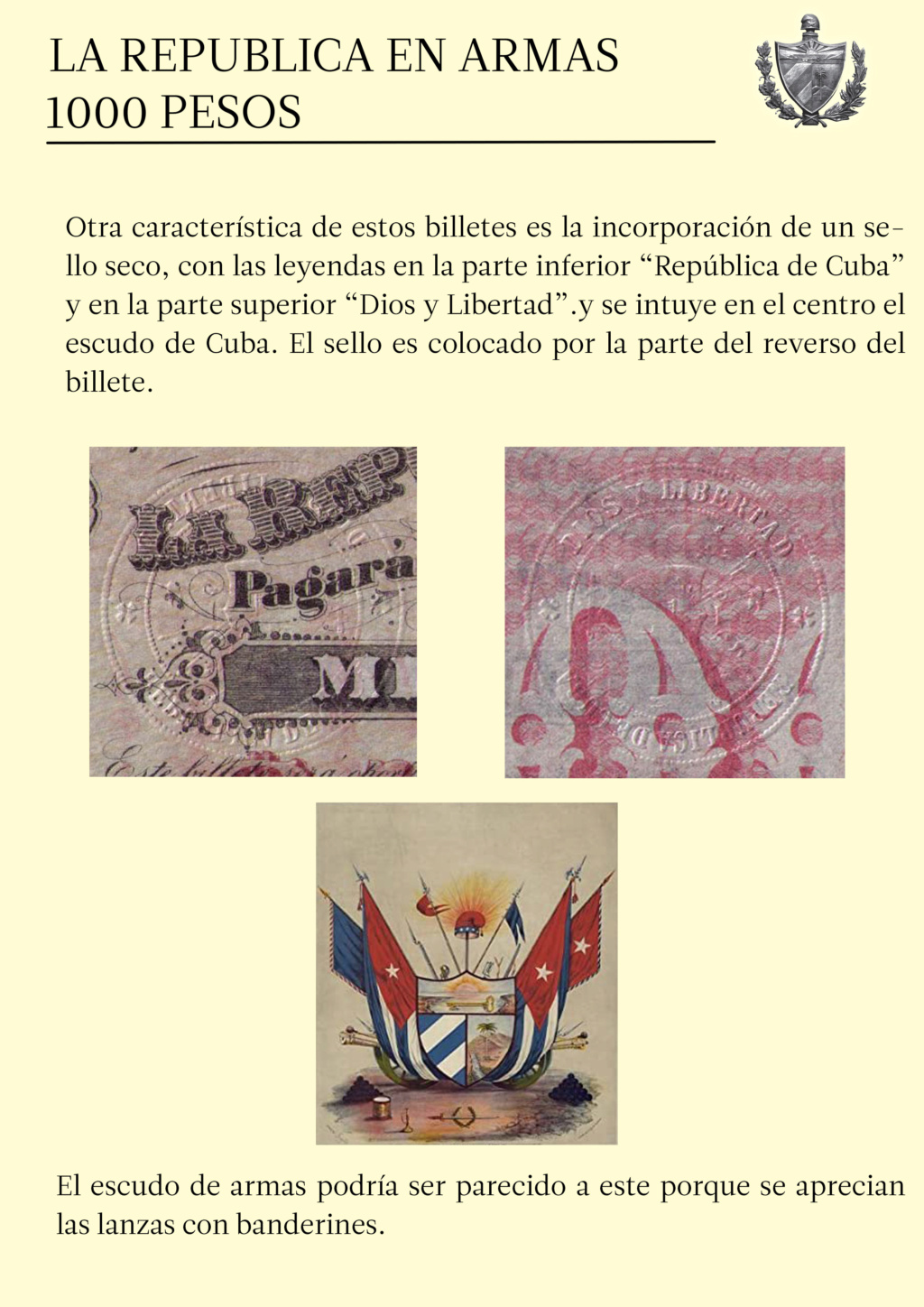 CUBA 1000 PESOS 1869 "LA REPUBLICA EN ARMAS" 512
