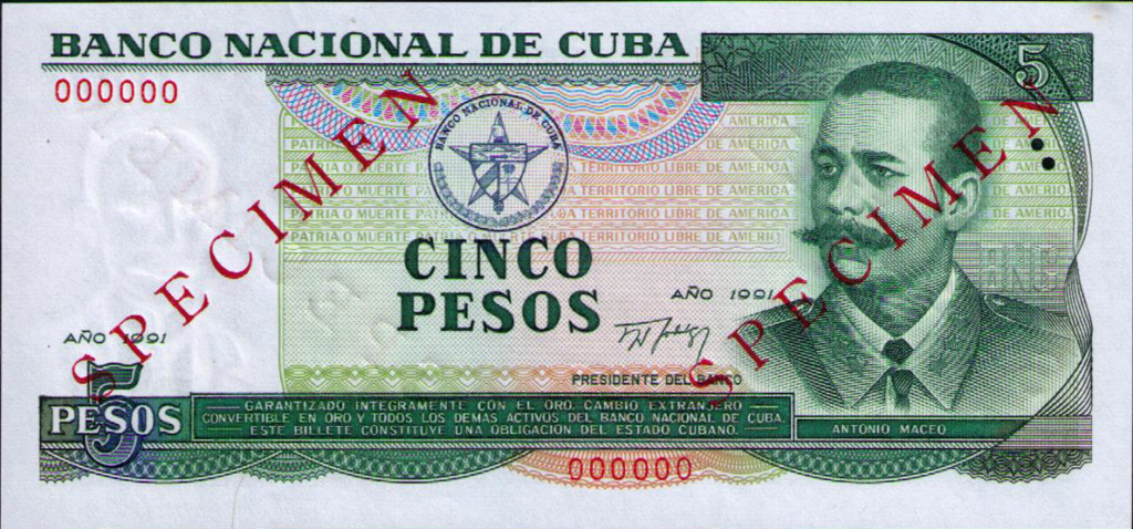 Cuba los billetes impresos en China Cuba_140