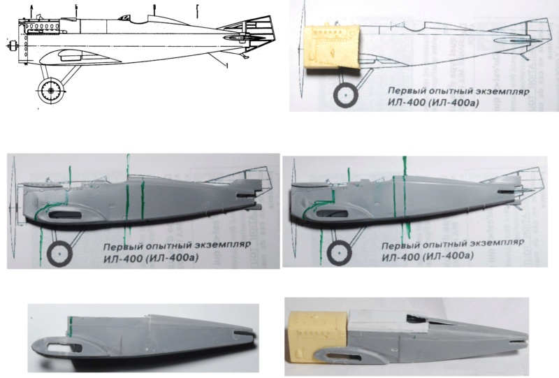 Polikarpov  Il-400a, IL 400b et I-1. ICM + scratch[1/72]  Il2210