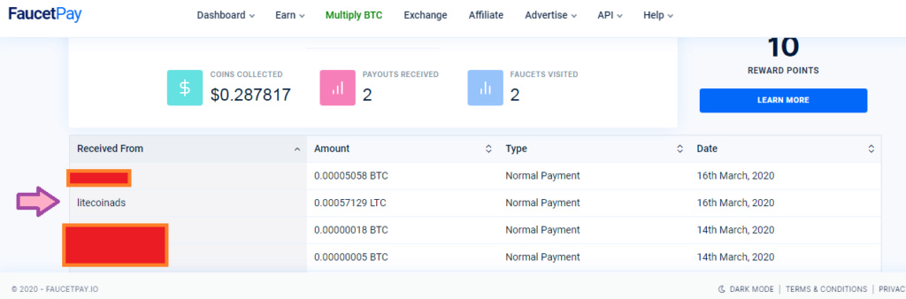 SEGUNDO RETIRO DE LITECOINADS DE 57169 LITOSHIS INSTANTANEOS DIRECTO A FAUCETPAY-NO TIENE MÍNIMO DE RETIRO! Segund11