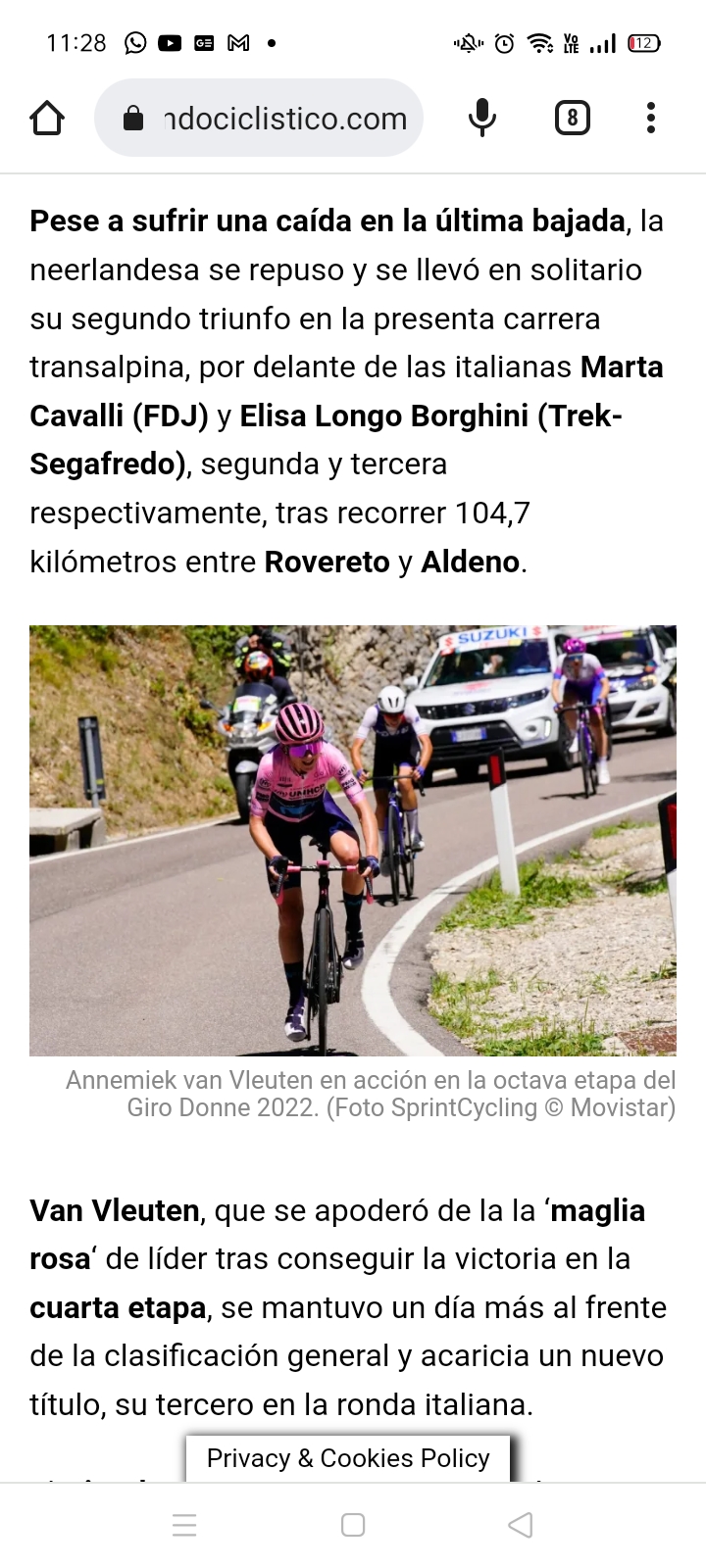 Giro d'Italia Donne - Válida 10 de la Polla anual LRDE 2022 Giro_f17