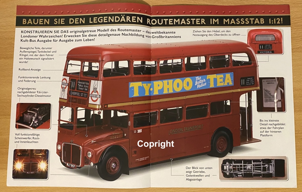 Etappenbausatz Routemaster RM857 von hachette in 1/12 00b10