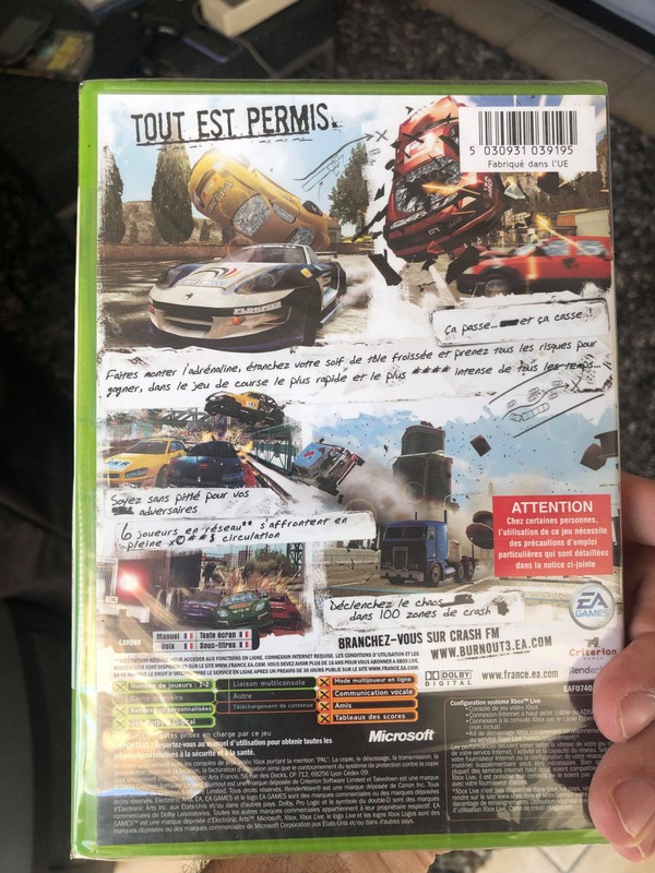 VDS Burnout 3 (Xbox) sous blister Burnou11