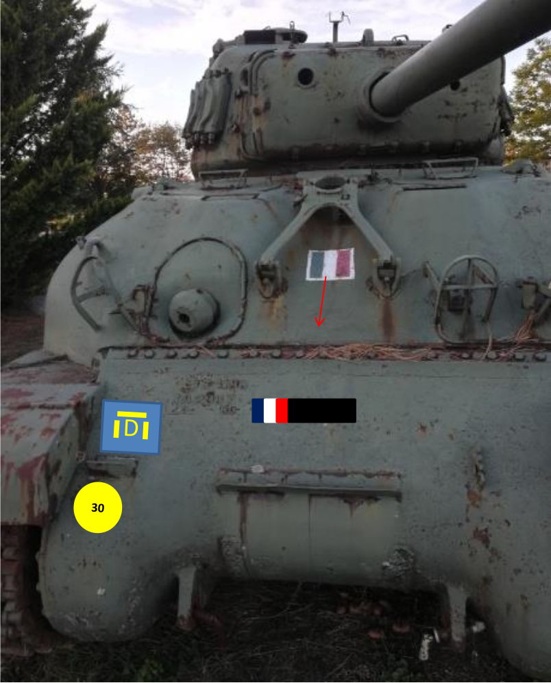 Taille et position des marquages d'un Sherman de la 2ème DB Photo_10