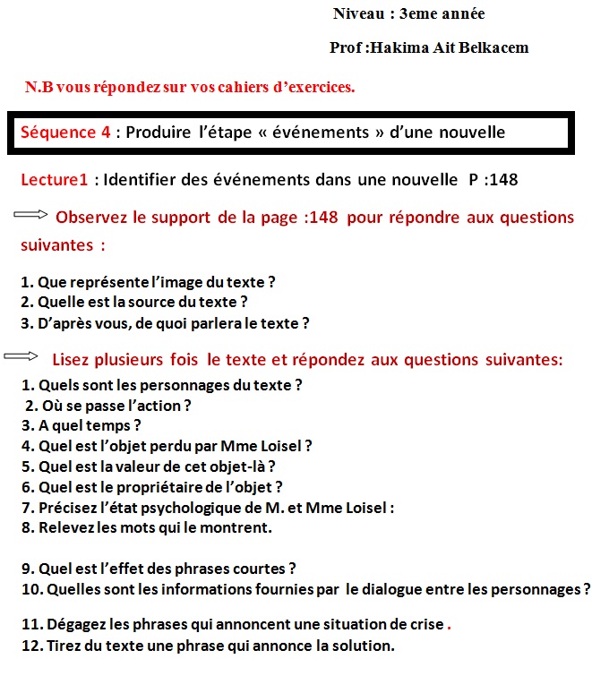 د Produire l’étape « événements » d’une nouvelle    Fr112