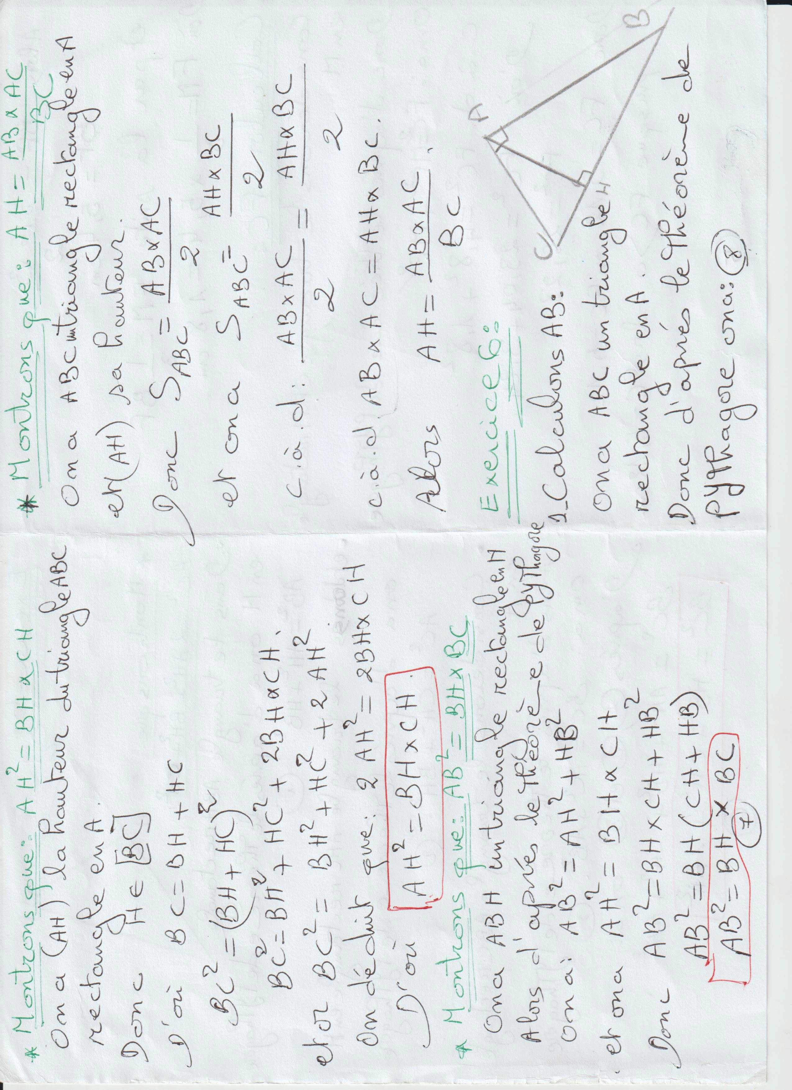 SALUT A TOUS VOICI LA CORRECTION DES EXERCICES DONN2ES Correc17