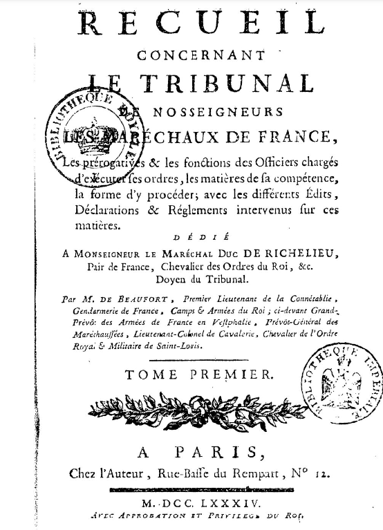 Louis-François-Armand de Vignerot du Plessis, maréchal et duc de Richelieu - Page 7 Beaufo10
