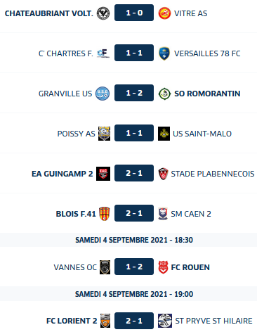 POISSY - SAINT-MALO  5ème journée  1-1 R5_20210