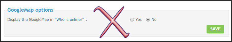 Removing the possibility to display the Google Map on Forumotion forums 14-05-12