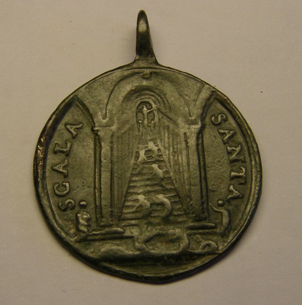 Medalla Scala Santa, 4 basílicas romanas, siglo XVIII. Med10210