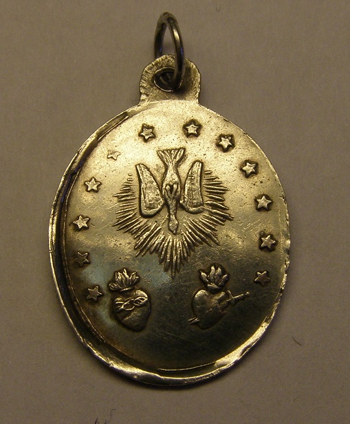 Medalla de Sant Mus, Sagrados Corazones y Espiritu Santo. Finales siglo XIX. Med_2013