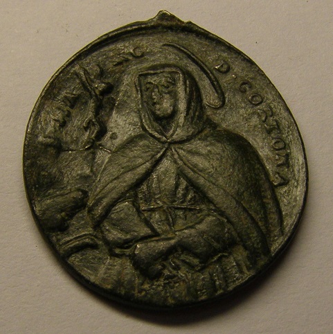 Medalla de Santa Margarita de Cortona. Siglo XVIII. Medalc10