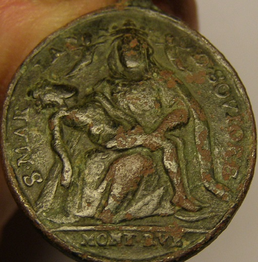 Virgen de Soviore de Monterosso / Santa Catalina de Genova, S-XVIII. Medall50