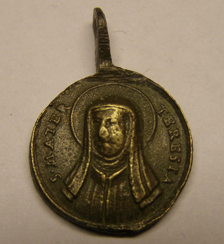 Medalla de Santa Teresa y Beata-o ¿?, siglo XVIII Mednov12